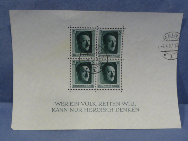 Original 1937 German Commemorative HITLER Stamps