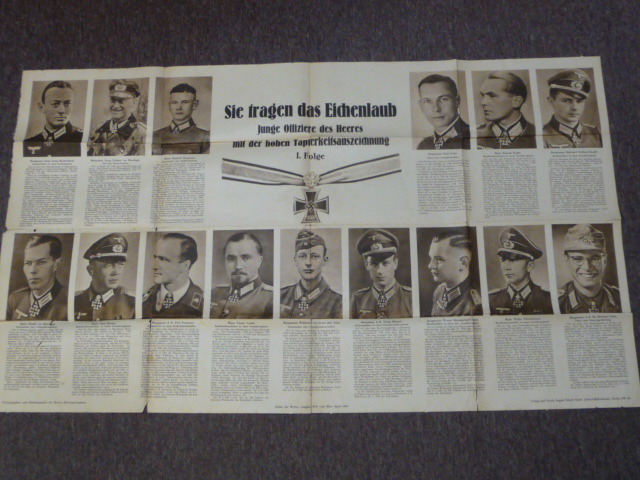 Original WWII German They Wear the Oak Leaves Poster, Sie tragen das Eichenlaub