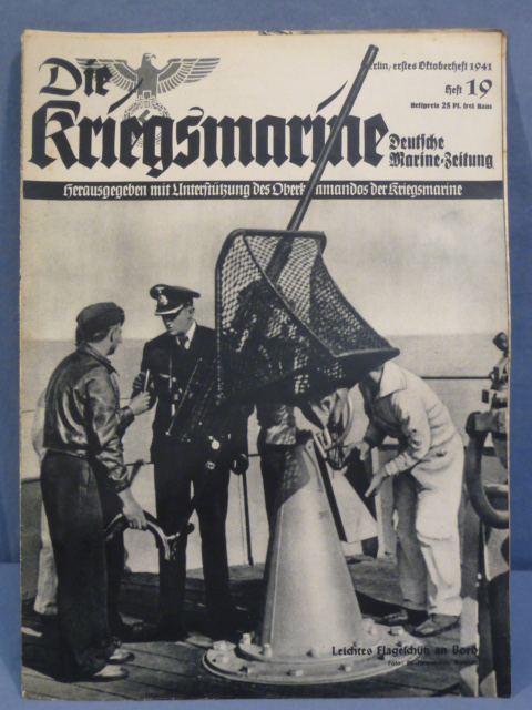 Original WWII German Die Kriegsmarine Magazine, October 1941