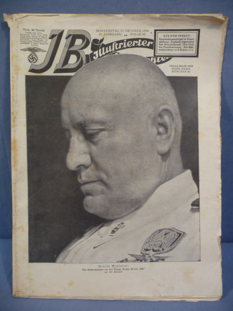 Original WWII German Illustrierter Beobachter Magazine, October 1940