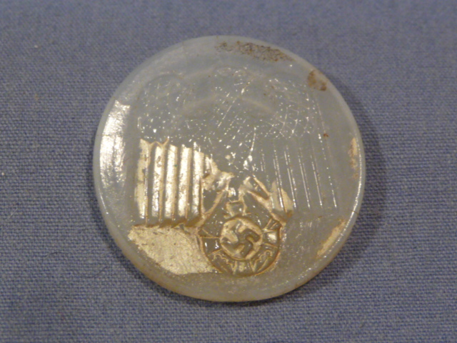 Original Nazi Era German Glass Stick Pin with National Eagle, Incomplete