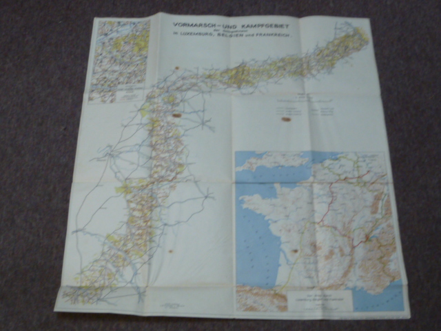 Original WWII German Map, Advance & Combat Area of the Mountain Division (Gebirgsdivision)