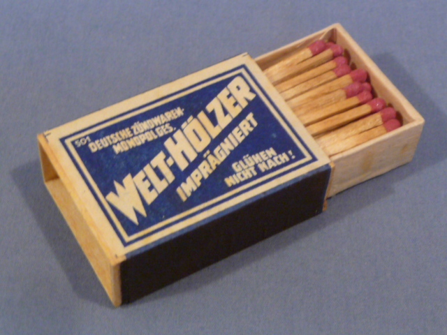 Original WWII German Box of Matches, Welt-Hlzer