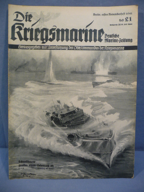 Original WWII German Die Kriegsmarine Magazine, November 1941