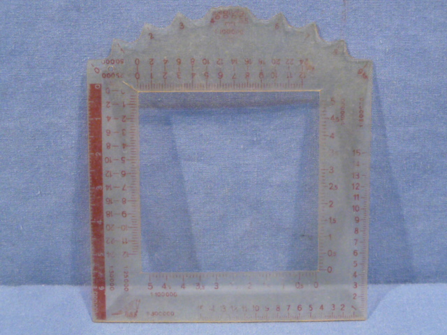 Original WWII Era German Map Case Small Plastic Scale Tool, Planzeiger