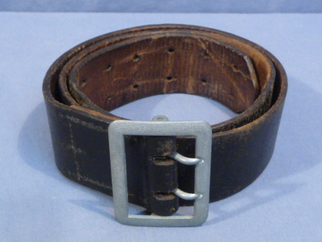 HOLD! Original WWII German HEER (Army) Officer's Belt with Double-Claw Buckle