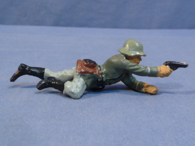 Original Nazi Era German Prone Toy Soldier Firing Pistol