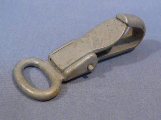 Original WWII German Canteen Strap Snap Hook, Mostly Non-Magnetic