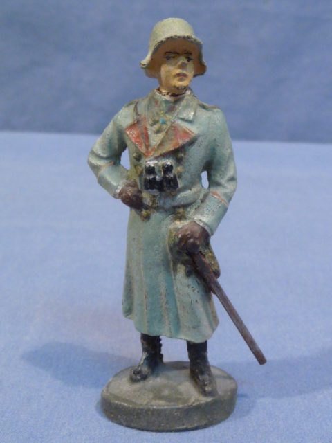 Original Nazi Era German Toy Soldier General Standing with Sword, ELASTOLIN