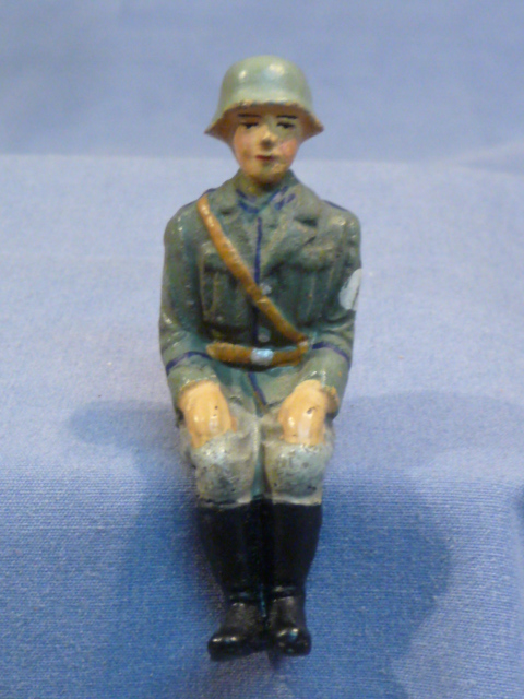 Original Nazi Era German Toy Soldier Sitting with Red Cross Armband