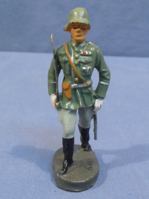 Original Nazi Era German Toy Soldier Officer Marching with Sword, ELASTOLIN