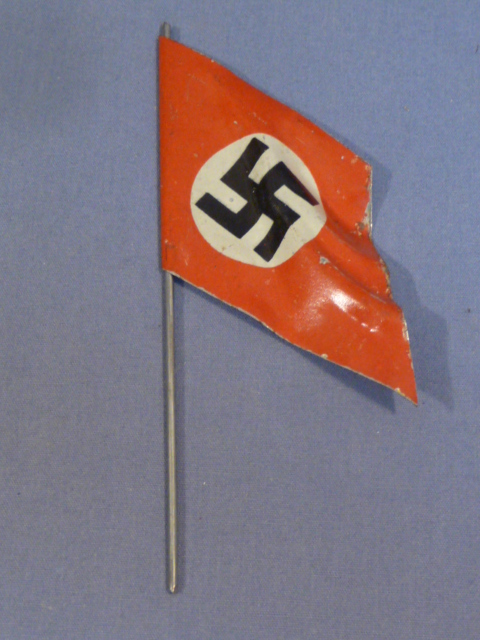 Original Nazi Era German Toy Soldier Metal Parade Flag, Party Flag