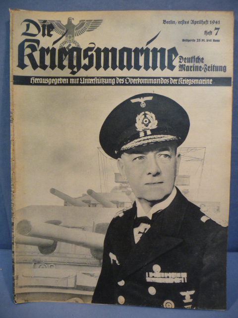 Original WWII German Die Kriegsmarine Magazine, April 1941