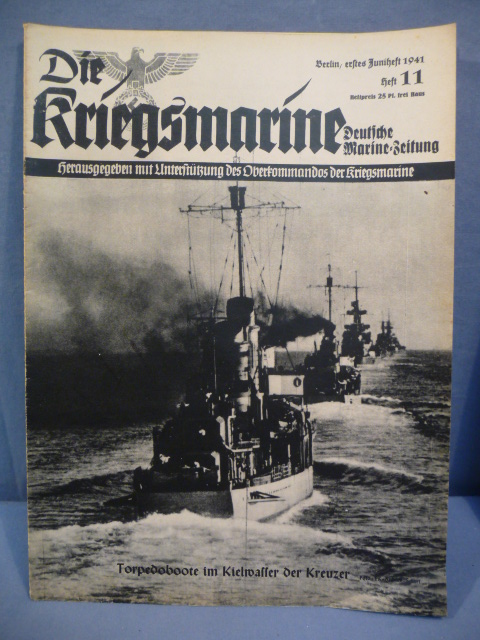 Original WWII German Die Kriegsmarine Magazine, June 1941