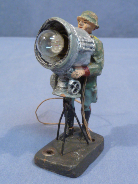 Original Nazi Era German Toy Soldier with Search Light, ELASTOLIN