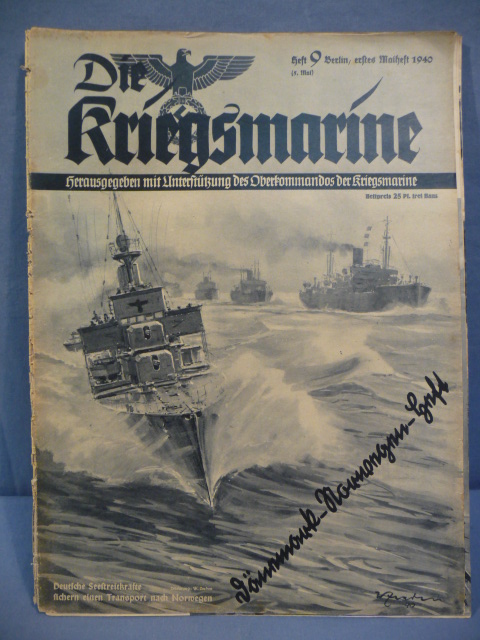 Original WWII German Die Kriegsmarine Magazine, May 1940