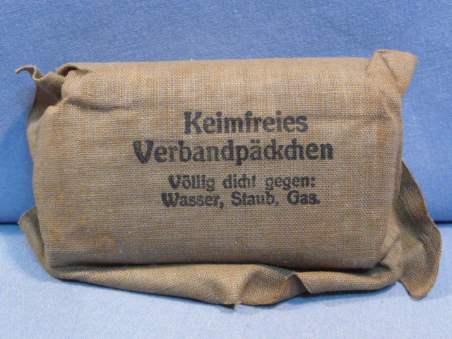 Original WWII German Soldiers Germ Free 1st Aid Bandage, Keimfreies Verbandpckchen