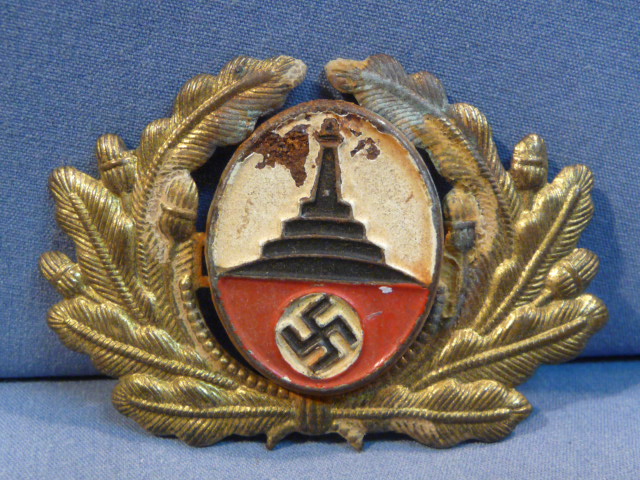 Original Nazi Era German DRKB/NS-RKB Veterans Association Visor Cap Insignia
