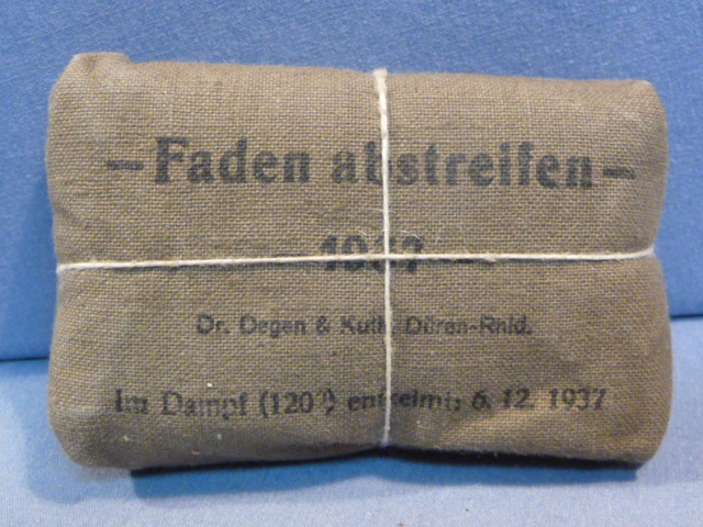 Original Pre-WWII German Soldiers 1st Aid Bandage, Small 1937