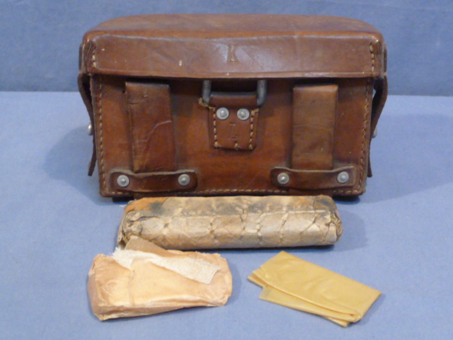 Original Pre-WWII German Stretcher-Bearers Left Side Front Pouch w/Contents