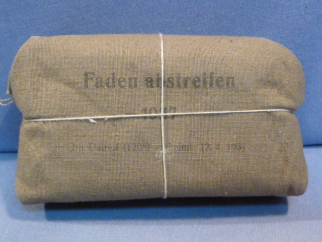 Original Pre-WWII German Soldiers 1st Aid Bandage, Large 1937