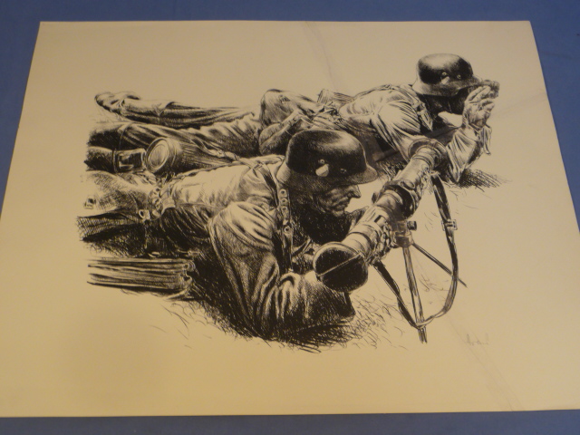 Original WWII German Men & Weapons of the Army Print, Mnner und Waffen