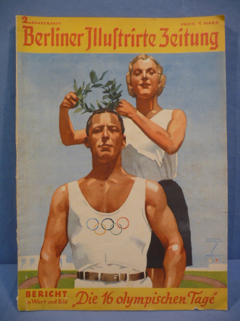 Original 1936 German Berliner Illustrirte Zeitung Magazine, Die 16 olympischen Tage