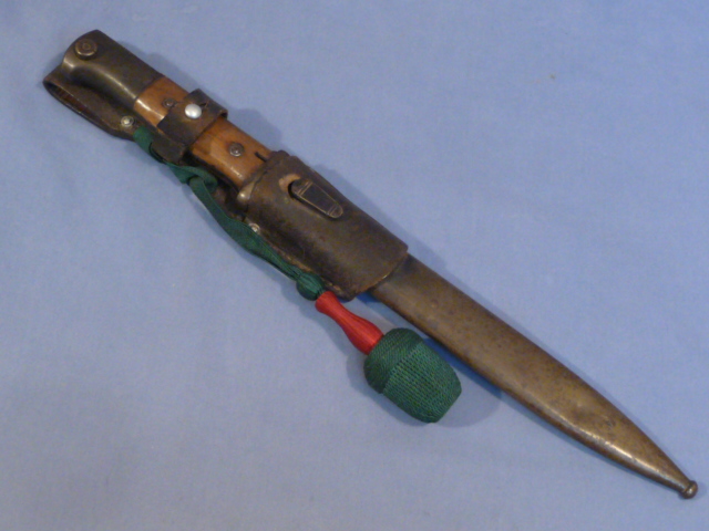 Original Pre-WWII German MATCHING 98K Bayonet and Scabbard w/Frog & Troddel