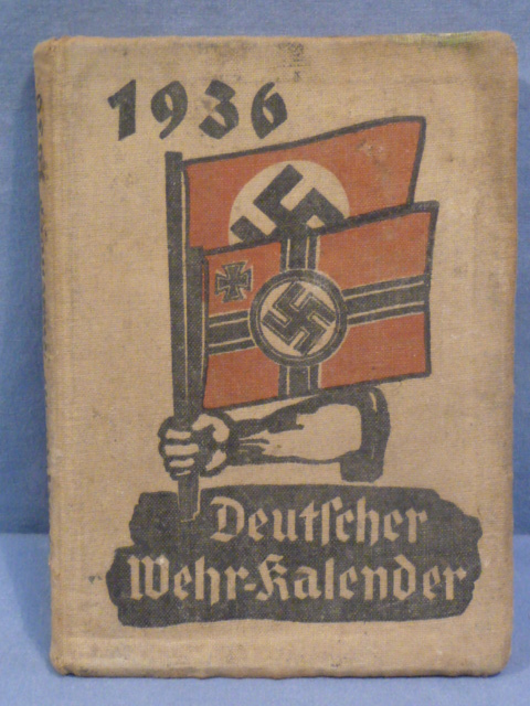 Original Nazi Era German Military Calendar Book for 1936, Deutscher Wehr-Kalender