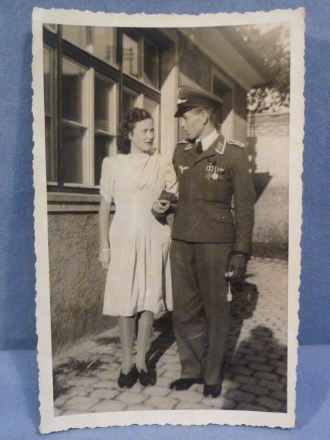 Original WWII German Luftwaffe (Air Force) Soldier and Wife Photograph