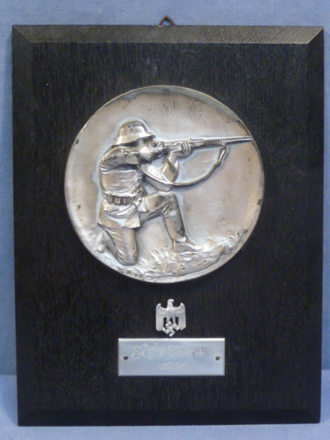 Original 1935 German Army Shooting Prize Plaque, Schiepreis