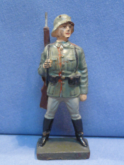 Original Nazi Era German Army Toy Soldier Guarding, LINEOL