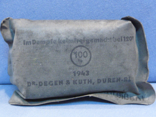 Original WWII German Soldiers 1st Aid Bandage, Small 1943