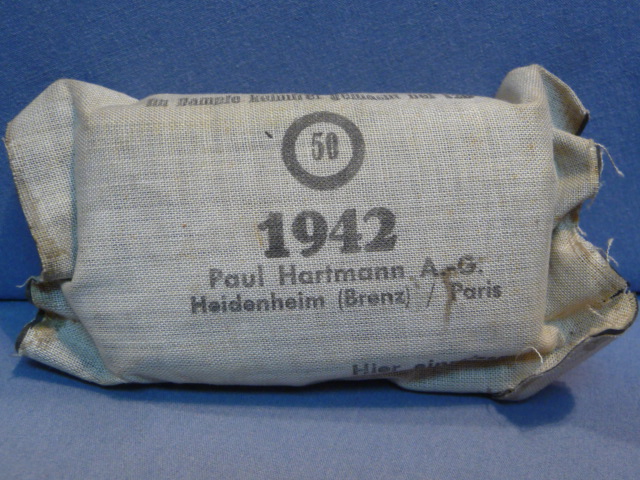 Original WWII German Soldiers 1st Aid Bandage, Small 1942