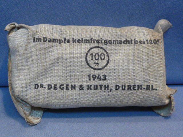 Original WWII German Soldiers 1st Aid Bandage, Small 1943