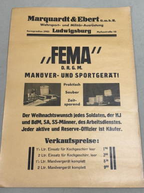 Original Pre-WWII German FEMA Advertisement Poster