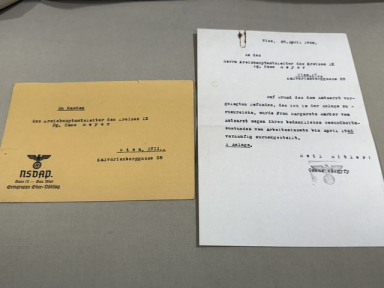 Original WWII German NSDAP Envelope with Letter, 1944