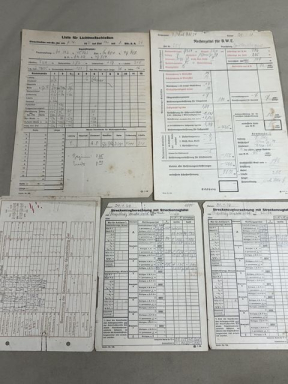 Original Pre-WWII German Artillery Firing Calculations Documents Set