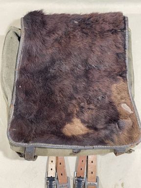 Original WWII German M34 Fur Covered Pack (Tornister) w/Y-Strap Shoulder Straps