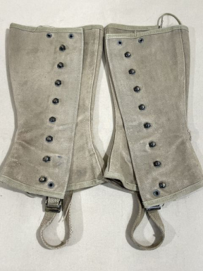 Original WWII US Army Leggings M1938 Size 3R, Pair