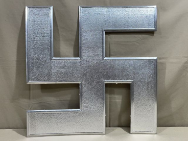 Original Nazi Era German Large Decorative SILVER Swastika