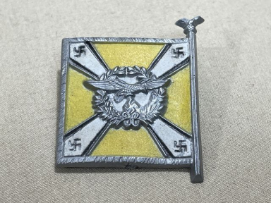 Original WWII German Luftwaffe Signals Flag Tinnie, FLIEGERTRUPPE
