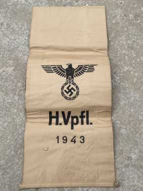 RARE! Original WWII German Large Paper Ration Bag, UNUSED!