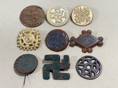Original Nazi Era German Collection of Plastic Tinnies, 9 Pieces
