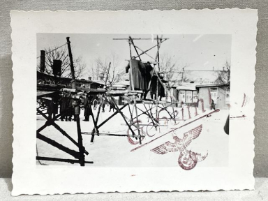 Original WWII German Heer Construction Soldiers Group "Secret!" Photograph, Geheim!