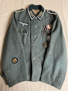 Original WWII German Heer (Army) Decorated NCO's M36 Tunic, Signals
