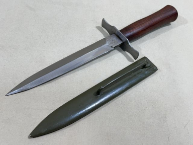 Original WWII French Fighting Knife and Scabbard, LE VENGEUR