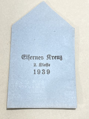 Original? WWII German 1939 Iron Cross 2nd Class Issue Envelope