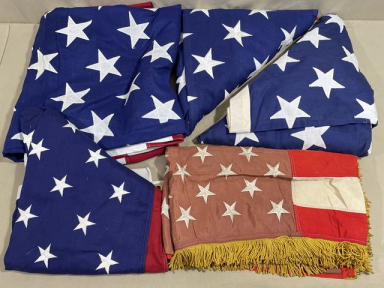 Used Modern US Flags, Lot of 5