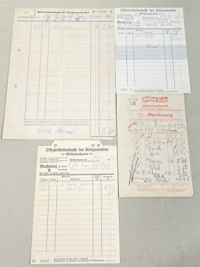 Original WWII German Clothing Items Receipts Lot